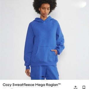 aritzia Mega Raglan in Jazz Blue large nwt